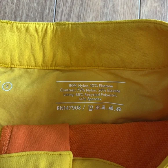 Outdoor Voices Rectrek Orange and Yellow Athletic Shorts - Picture 3 of 4